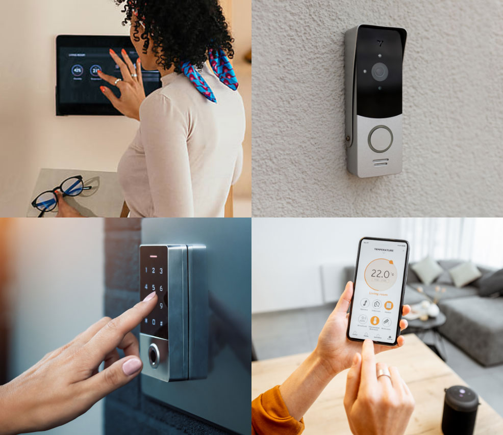 Collage image showing off Smart Home Technology